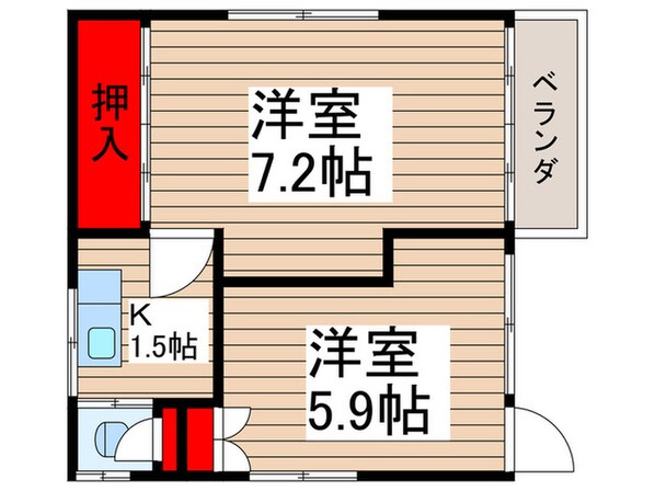 喜多荘の物件間取画像